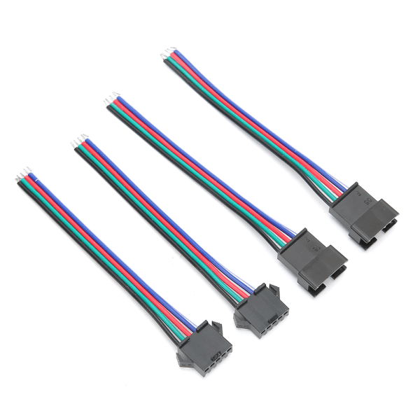 10 par 12V 5-polet han-hun ledningsforbindelsesstik til LED
