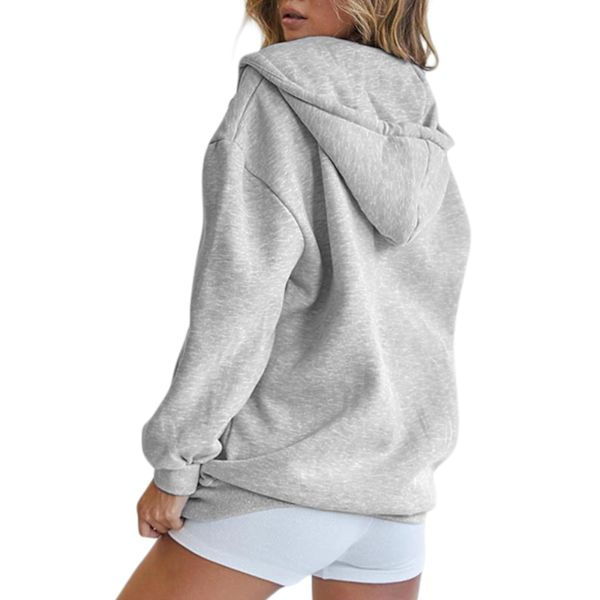 Naisten Huppari, Huppari, Vintage Oversize Hikipaita Grey L