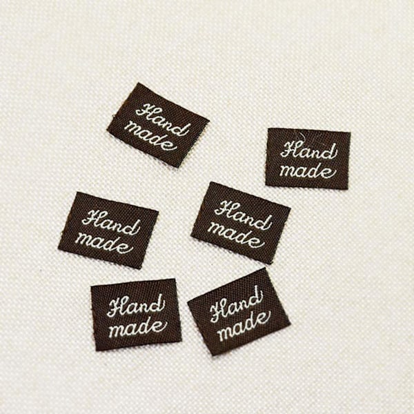 1/2/3/5 100x Käsinkirjoitetut englanninkieliset merkit T tagit kangas DIY Vaatteet Käsinkirjoitettu kruunun tulostus 120 kpl Handmade Crown Print 120 Pcs 1 Set