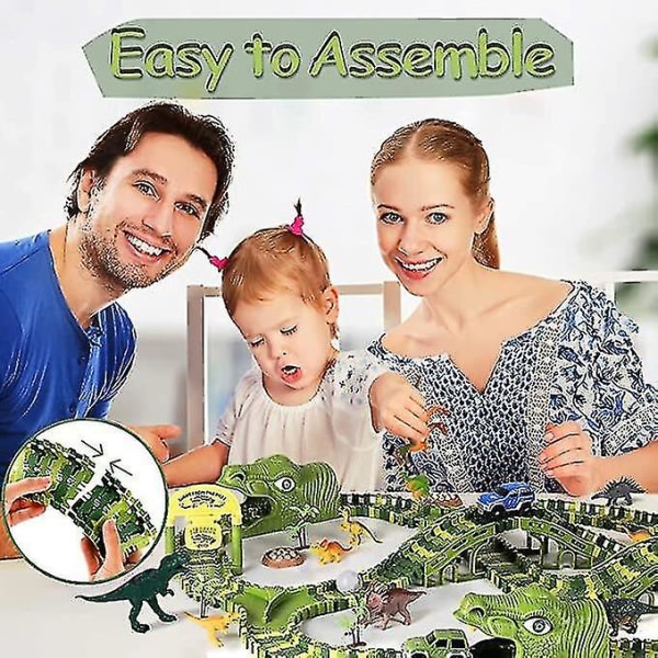 240 kpl Dinosaur leluja, Dinosaur leluja Kilparadaleikkisetti pojille ja tytöille lahjat