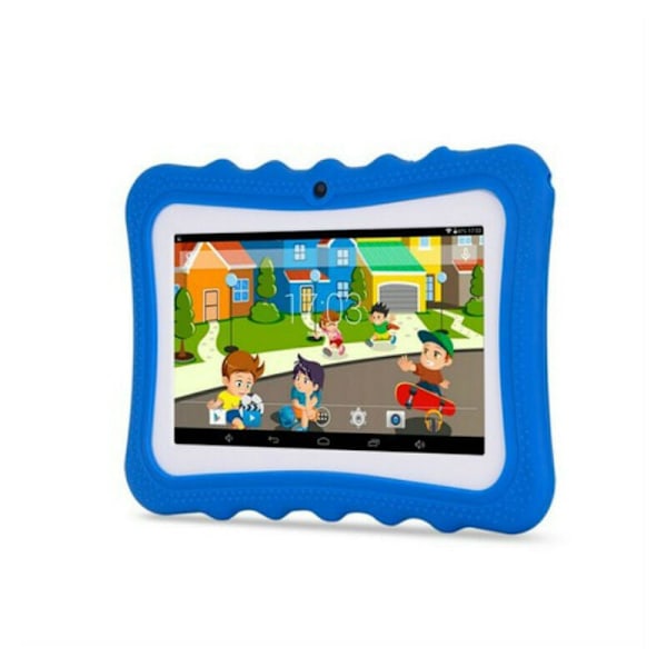 7\" Barnetablett Android Tablet PC 8GB ROM 1024*600 Oppløsning Wifi Barnetablett PC, Blå