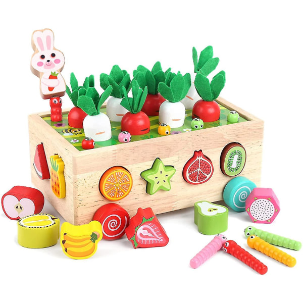 Småbarn Montessori Trä pedagogiska leksaker, formsortering Leksaker Presenter för barn, trä Förskola Lärande finmotorik spel