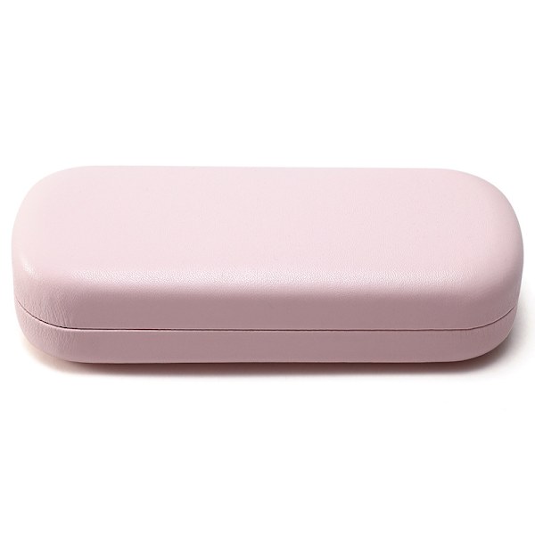 Hård väska, PU-läder glasögonfodral, Bärbar skydd pink