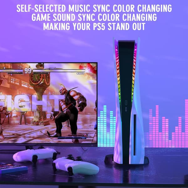 PS5 Konsoll LED-lys, Playstation 5 LED-lys DIY-dekorasjon