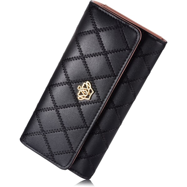 Naisten lompakko Elegant Clutch Crown Wallet Long Purse Nahkalompakko