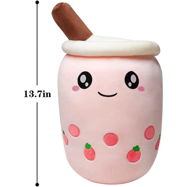 Cartoon Bubble Tea Plys Pude 13.7in Boba Plys Kawaii Plysdyr Gaver til Pige,Dreng og Venner Valentinsdag Jul