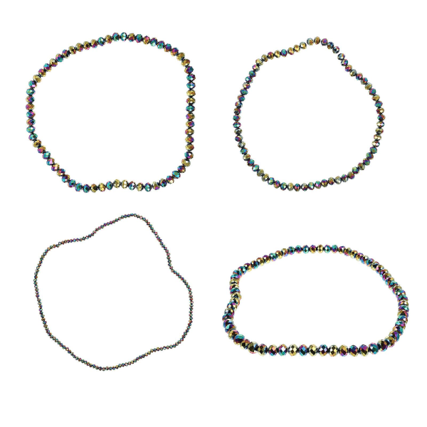 4 Strings Sten smykker Kvinder Rondelle Bead String Smykker Fremstilling af Beads Bead Beads Armbånd DIY Crafts Accessories (1X1X1CM)