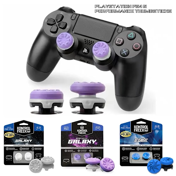 KontrolFreek FPS Freek Galaxy för Playstation PS4 5 High-Rise Analog Stick Joystick Controller Prestanda Tumstockar PS5 4-14