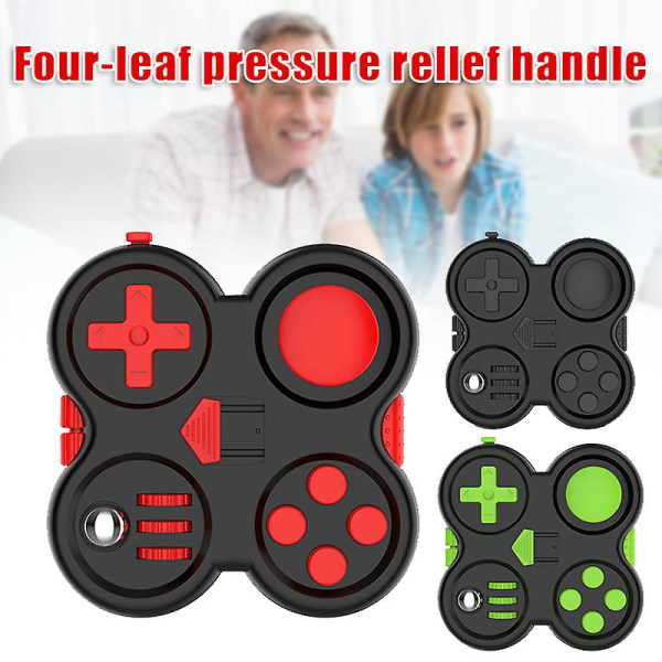 Figit Toys Fidget Pad Fidget Controller Ahdistuneisuuden ja stress relief Tappavaa aikaa lapsille ja aikuisille Gray Red