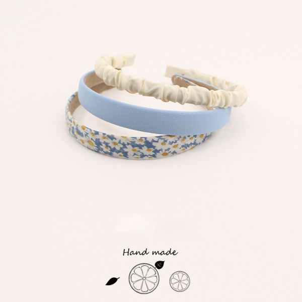 diademer - Pä floral pattern White, Blue