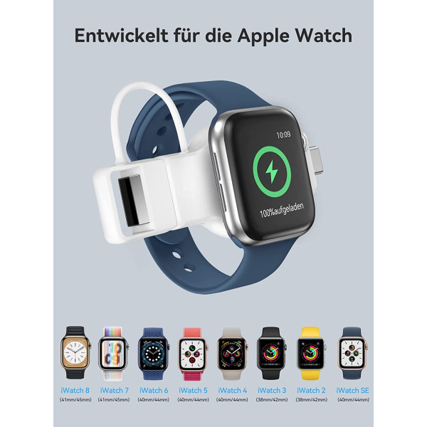 2 i 1-oplader til Apple Watch 7/6/5/4/3/2 generation