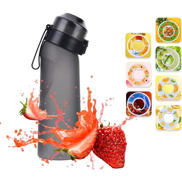 650ml Sportvattenflaska med 7 Smaksättningskapslar, BPA-fri Startpaket