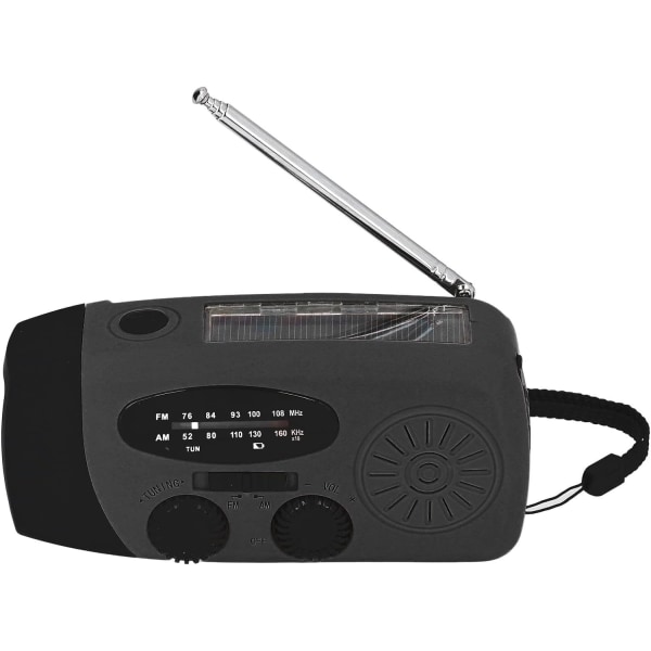 Håndsveiv Radio Håndsveiv Solar Radio med LED-lommelykt Bærbar FM AM WB USB-radio