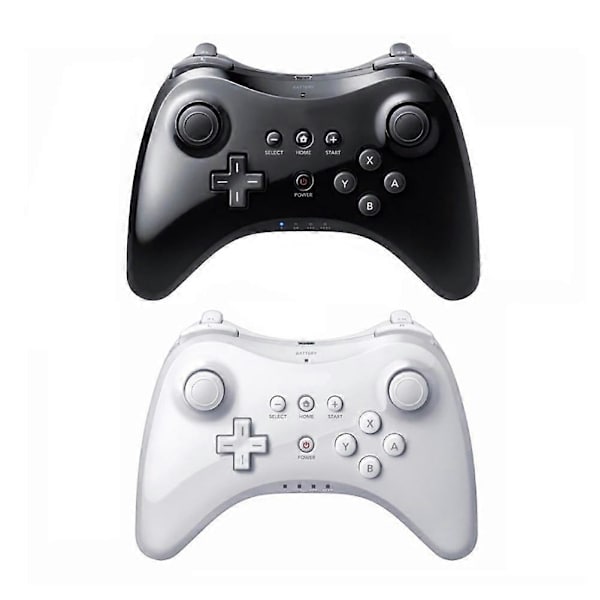 Trådløs Classic Pro Controller Joystick Gamepad med USB-kabel for Nintendo white