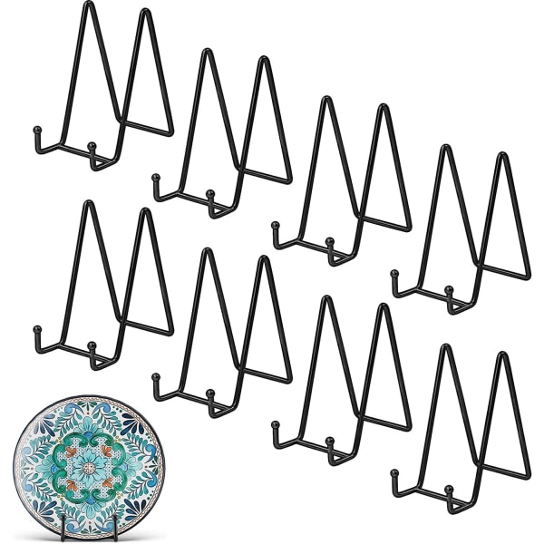 8 x platestativ 6 tommers platestativ for visning