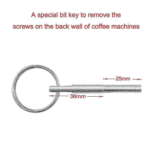 Kaffemaskin nyckel ovala huvudskruvar för Jura Capresso 316 Rostfritt stålverktyg