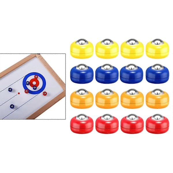 16x Shuffleboard Puckar Set Utrustning Curling Tillbehör Shuffleboard Bord Puckar Shuffleboard Rullar Set för Spel Familj Hemma