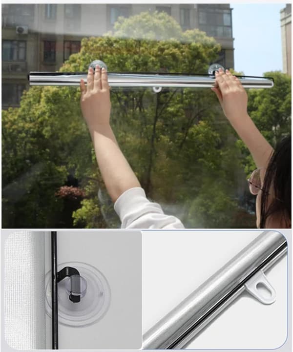 Sunshade Roller Blind with Suction Cups - Telescopic, Portable Blackout Roller Blind, Car Sunshade Roller Blind - Silver 1 st-40*60cm