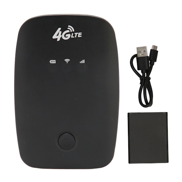 4G LTE Mobil WiFi Låst op 2100mAh Batteri Højhastigheds Bærbar Rejse Hotspot Mini Router Med SIM Kort Slot Sort EU Version