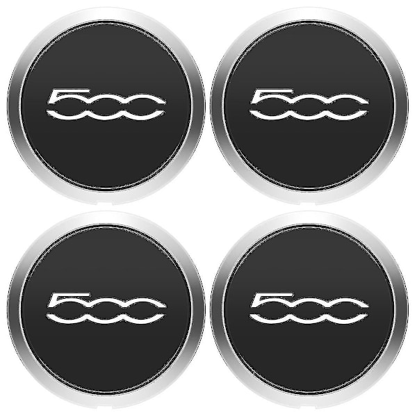 4 kpl 133 mm:n Fiat 500 -pyörien keskiökeskityskupit Keskiökeskityskupit Set 68078419AC 68078421AC Kansi Sliver 51884863