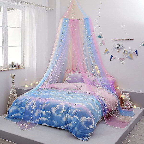 Bed canopy with lights Bed canopy Curtains for girls Toddler canopy for girls