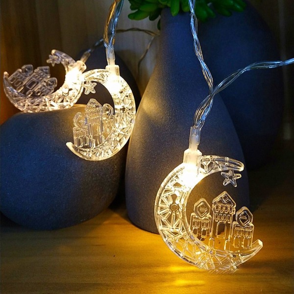 2m 10LED LED String Light Ramadan Lyhty LÄMMIN VALKOINEN 2M lämmin whi warm white Style 1