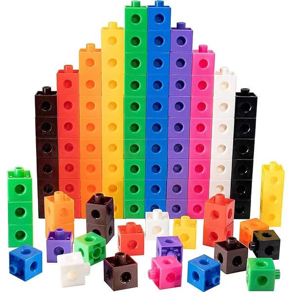 100 st matematikkopplingskuber sammankopplade multilänk räknestaplingsblock barn lärande pedagogiska barnleksaker presenter
