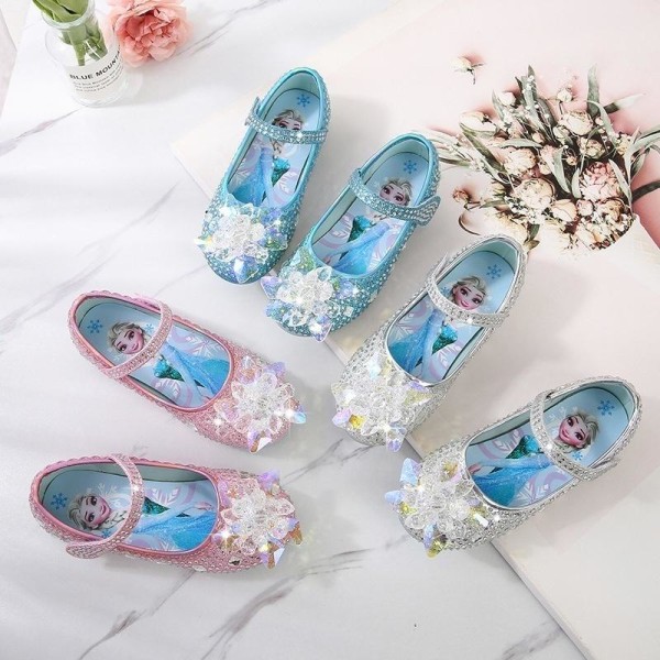prinsessskor elsa skor barn festskor blå 16.5 cm / cocoa 26