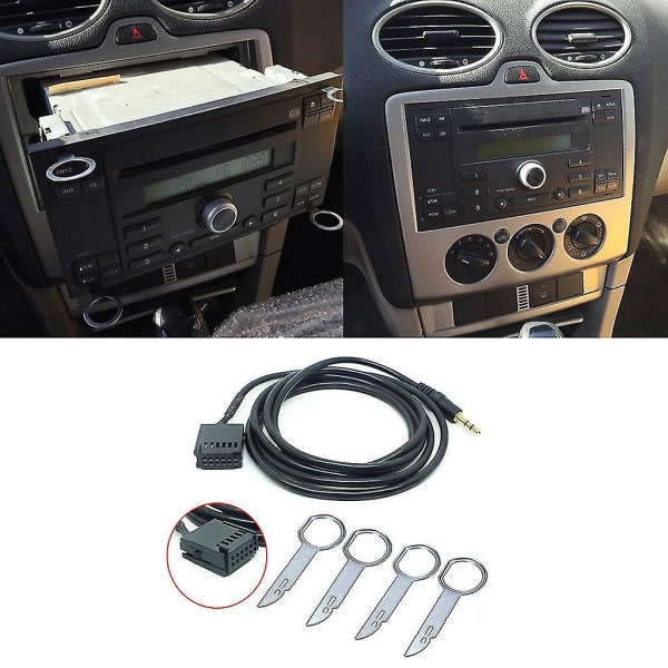 6000cd Aux-in-kabeladapter Bilstereo 6000-cd Aux-kabel för Ford Fiesta Focus 6000 Cd