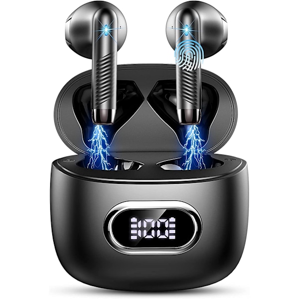 Bluetooth 5.3 in-ear-hovedtelefoner Trådløs Bluetooth med LED-indikator