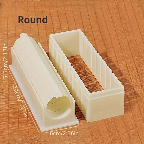 Sushi Form Sæt, 3-delt Plast Bento Tilbehør & Risbold Maker, Genanvendelig Circular