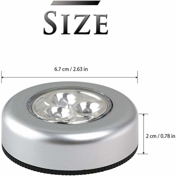 Itseliimautuvat paristokäyttöiset LED-valot, itseliimautuva LED-yövalo 3 paristolla/paristo vaatekaappiin/kaappiin/hyllyyn/sisäänkäyntiin/keittiöön/eteiseen