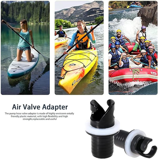 Båt Fotpump Slangadapter Ventiladapter 2st Uppblåsbara Ventiler Uppblåsbar Kajak Pump Slangadapter Plast Luftventiladapter
