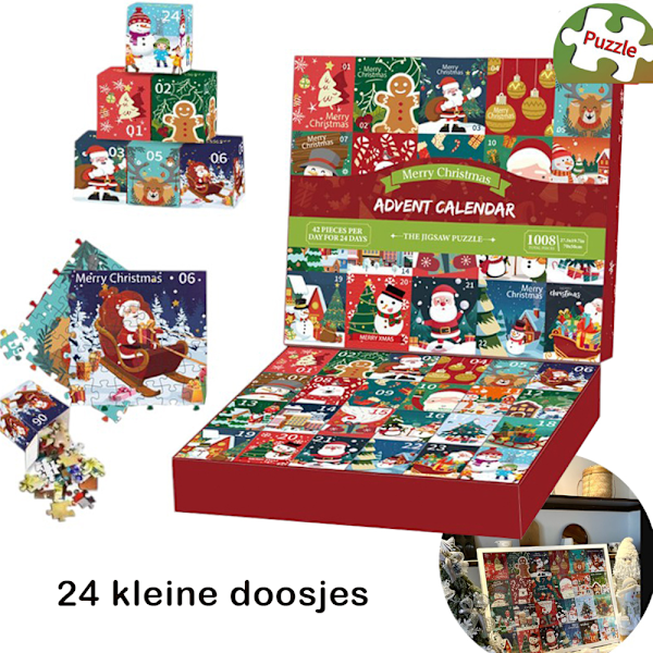 Adventskalender 24 Dagar Nedräkning till Jul - Blind Box Presentaskuppsättning - Jul Leksakspresent - Nedräkning Blind Box 0.7