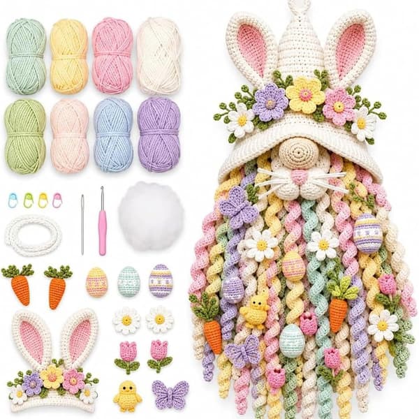 DIY Kausittainen 3D Virkattu Ovikoristesetti C