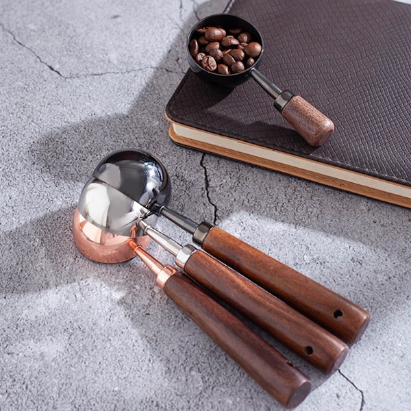 2 stk. Kaffe måleske Kaffe målekop SORT_xx Black