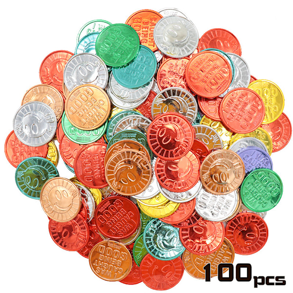 100 st St. Patrick's Day guldpengar plast piratguldpengar set