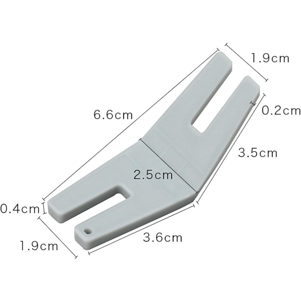 2 stk. knap-afstandsplade symaskine tilbehør multifunktionelle syværktøjer knap-reed hump jumper trykfod