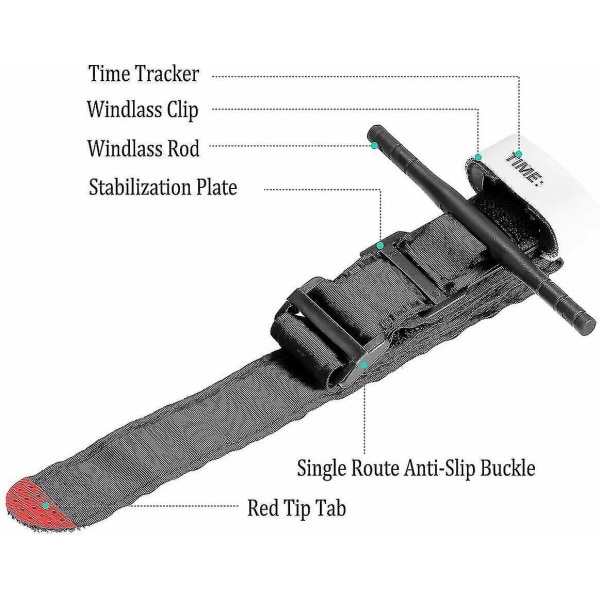 5 stk. Tourniquet Hurtig Enhånds Applikation Nødhjælp Udendørs Førstehjælpskasse