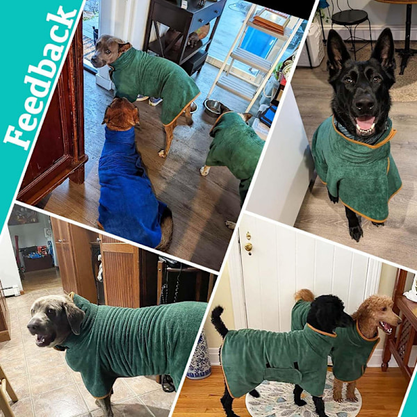 Hundetørrekåbe Badekåbe Håndklæde, Mikrofibermateriale Hurtigtørrende Superabsorberende Hundebadekåbe Kaffe Coffee XS