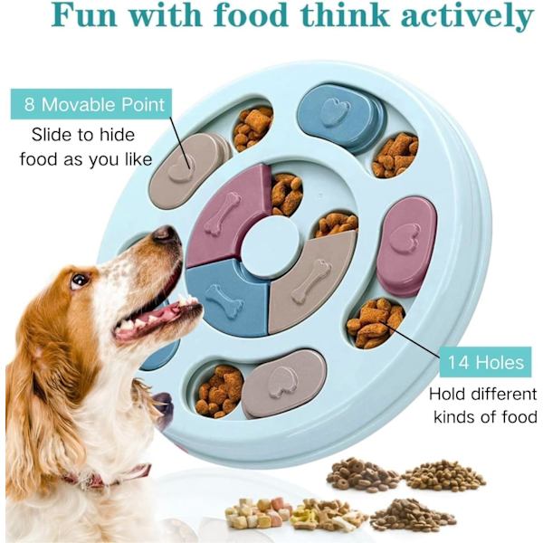 Hundleksak pussel feeder intelligens hund pussel utbildning leksaker hundar leksak med halkfri, Slow Feeder pusselskål