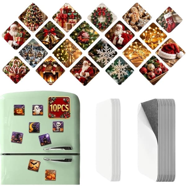 Transparent Rektangulär Akryl DIY Kylskåpsmagnet Kit med Självhäftande Baksida 5x5 square 50 pieces