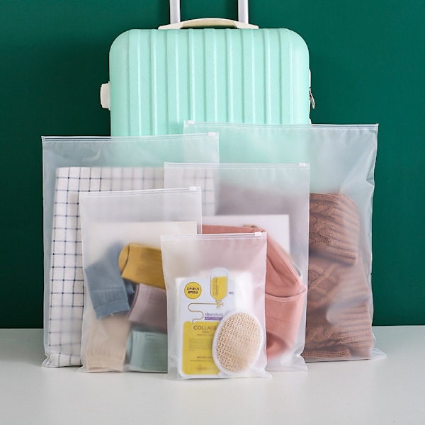 25 stk Genanvendelige Ziplockposer, 20 x 25 cm Små Plastik Hospitalposer Rejse Tøj Opbevaringsposer