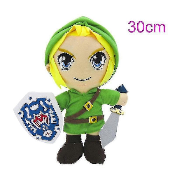 Laadukkaat 30cm Zelda Bokoblin Korok pehmolelut Sarjakuva Link poika miekan kanssa Pehmeät täytetyt eläimet Nuket Lahjat pojille green