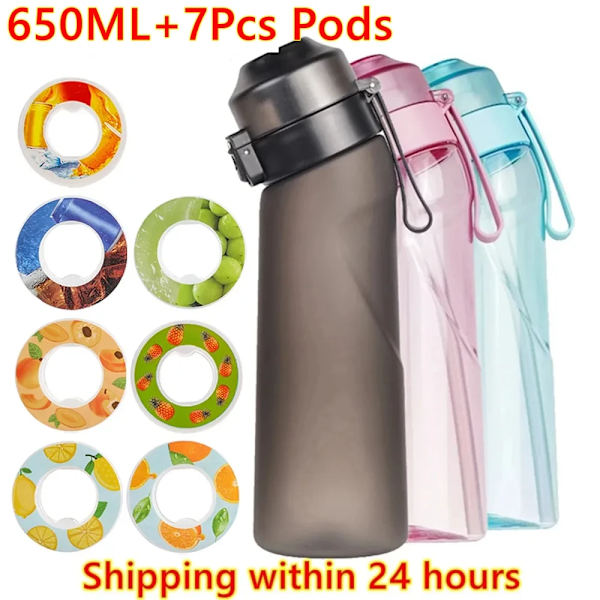 Luft smaksatt vattenflaska doft upp vattenkopp sport vattenflaska för fitness mode vattenkopp mig black 1pcs pods
