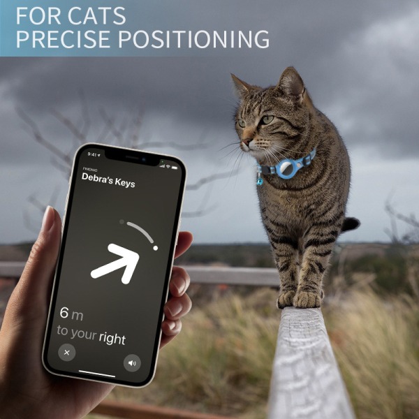 Kjæledyr Smart GPS Tracker Halsbånd Anti-Lost Dog Cat Watch Collar Svart black