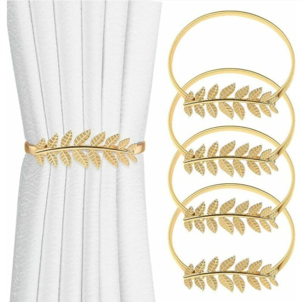 4-pak 16,5" legeret stretch elastisk gardin bindebånd Moderne stil guld folie form til hjemmekontor Hotel vinduesdekoration