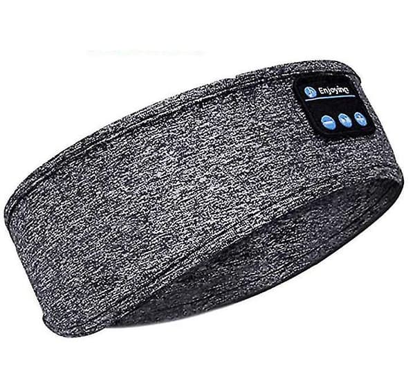 Sov-hörlurar Bluetooth Huvudband Sov-headset Bluetooth Huvudduk Sport Huvudband Trådlöst gray