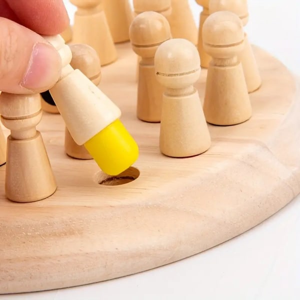 Træ Memory Matchstick Chess Game: Educational Logic Game & Brainteaser