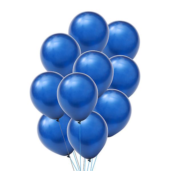 100 kpl 10 tuuman ilmapallot kannettavat kevyet ilmapallot häät syntymäpäiväjuhlat Latex-ilmapallot kotijuhlatilojen asettelu ilmapallot (tummansininen) (M, sininen)